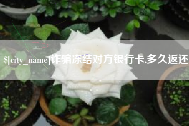 锡林郭勒诈骗冻结对方银行卡,多久返还