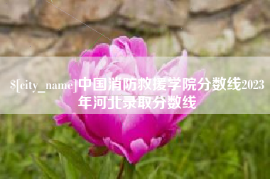 锡林郭勒中国消防救援学院分数线2023年河北录取分数线